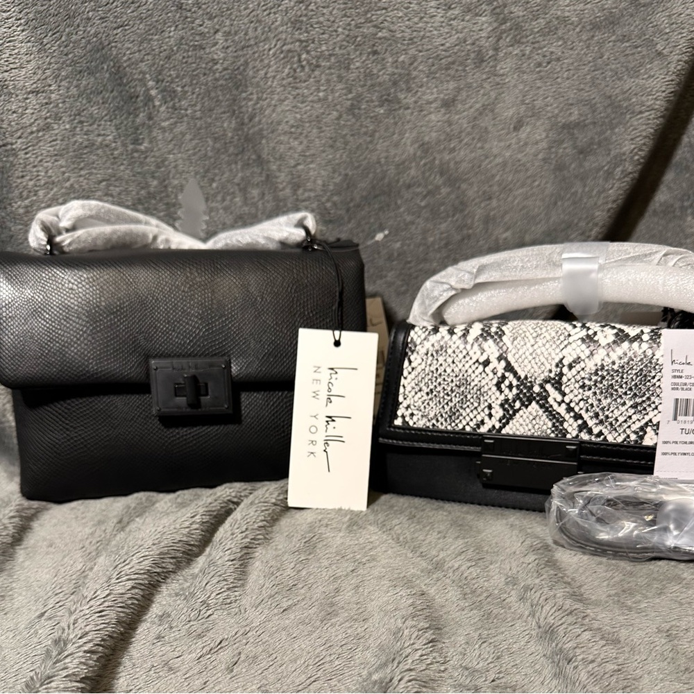 Nicole by Nicole Miller Black and White Shoulder Bag (2)